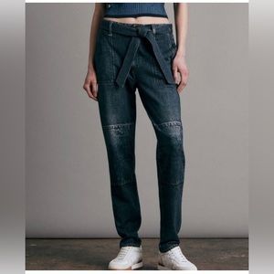 NWT RAG N BONE Miramar Mia Jean trompe L'oeil Cotton Pant